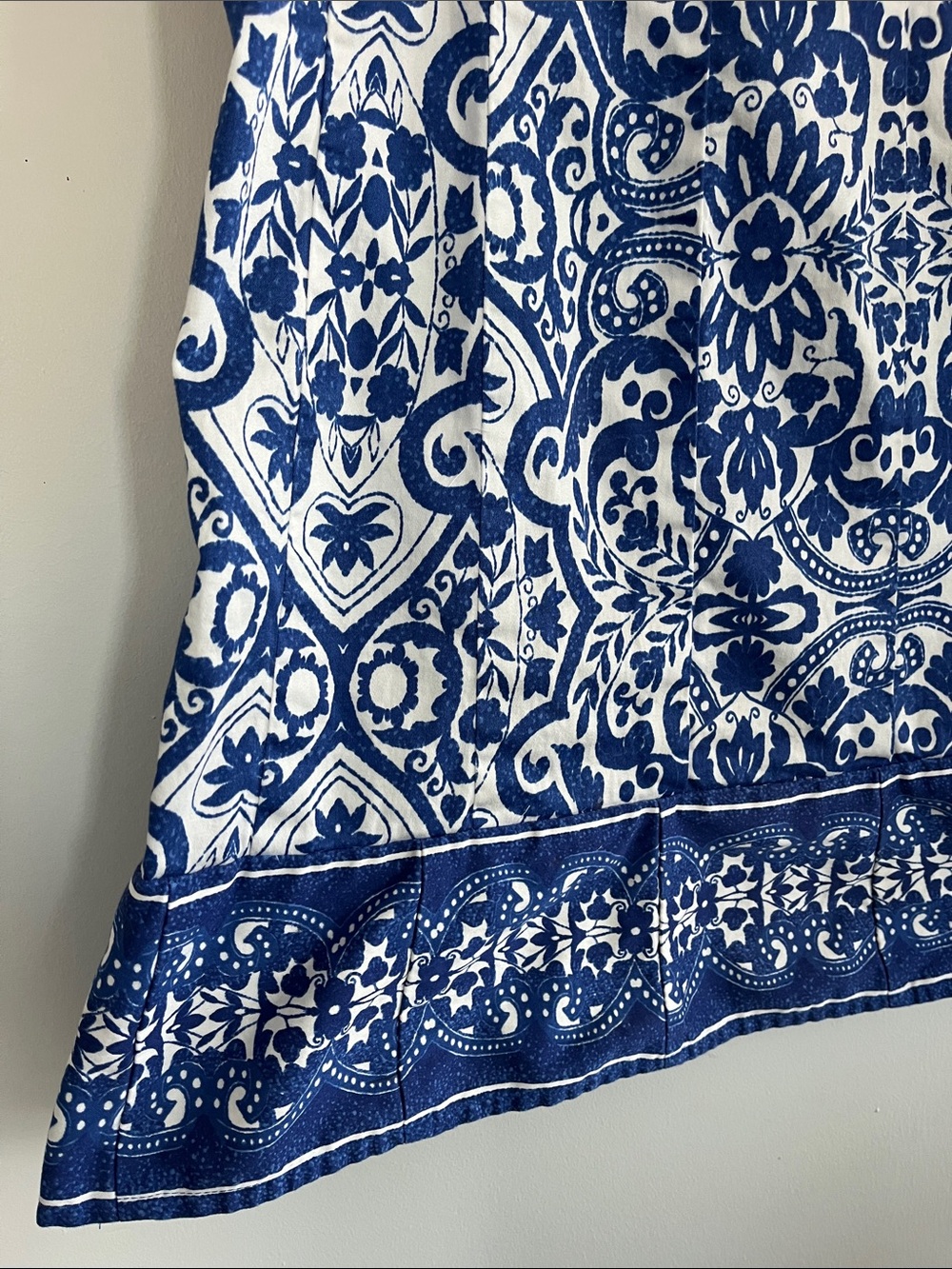 Nine West Navy and White Tile-Print Mini Dress - Picture 3 of 13